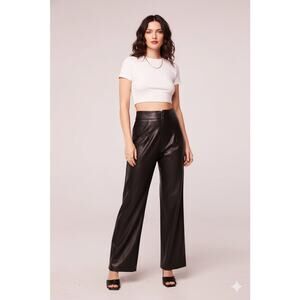 Band of the Free Rock Goddess Black Faux Leather Pants